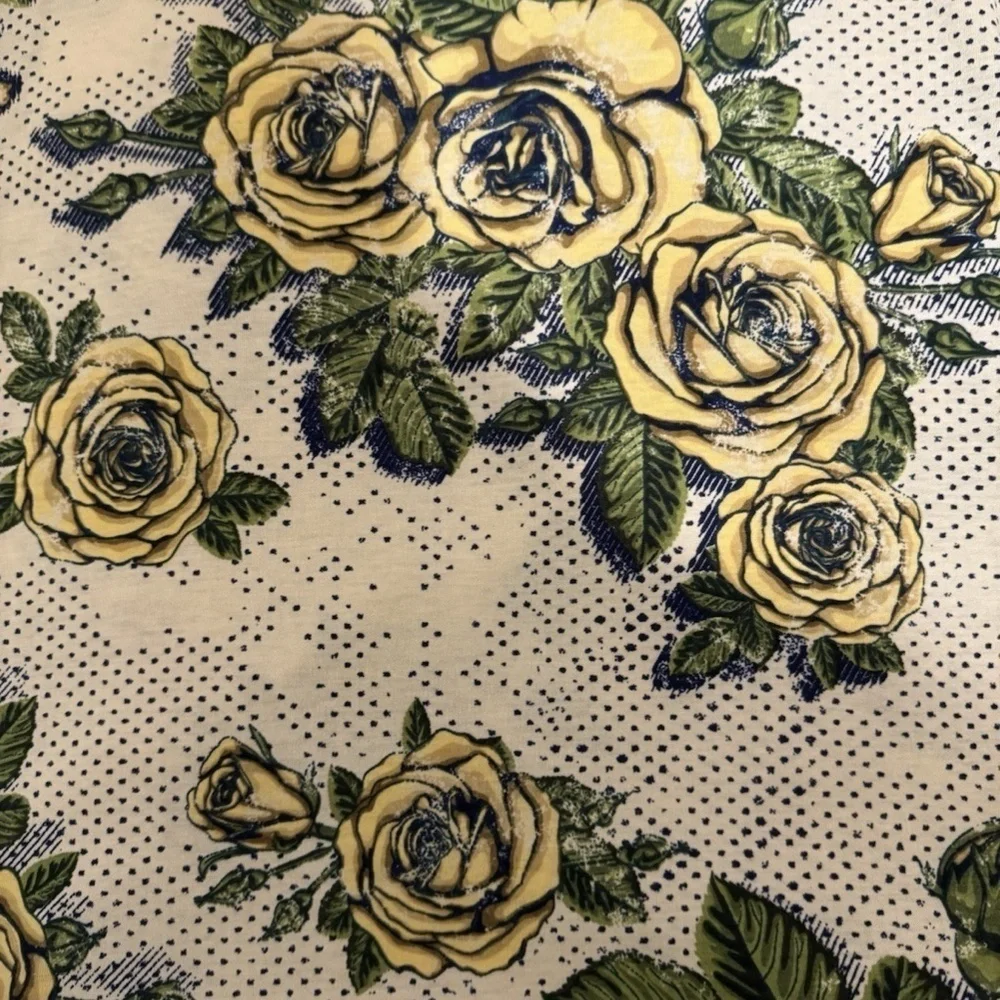 Lularoe Medium Multi-Color w/Floral Print Short Sleeve High-Low T-Shirt - EUC - Picture 3 of 5